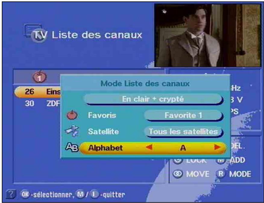 KATHREIN UFD 540 - Recherche alphétique de chaînes - 1