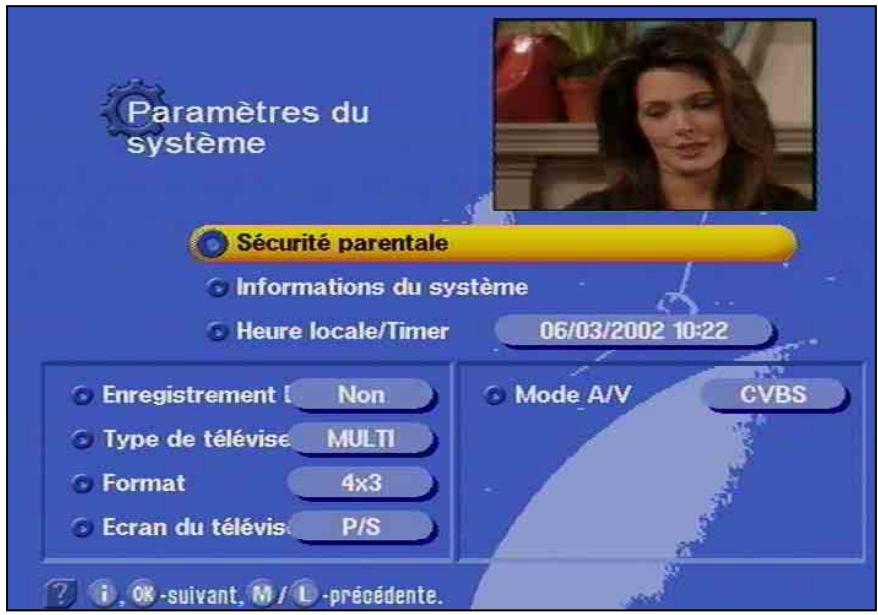 KATHREIN UFD 540 - Paramètres du système - 1