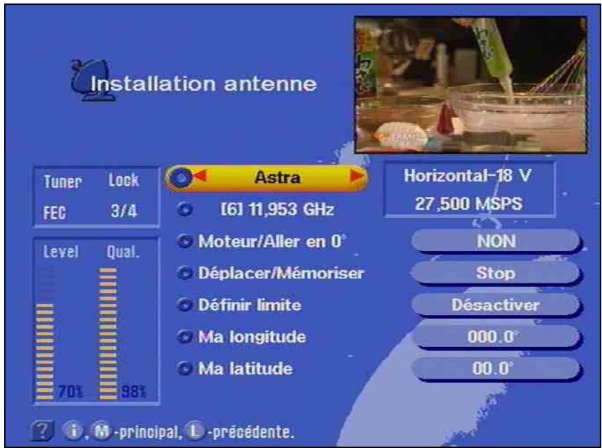 KATHREIN UFD 540 - Réglages de l'antenne - 1