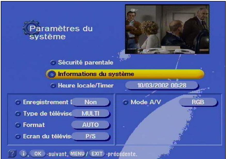 KATHREIN DVR UFD 554 - Paramètres du système - 1
