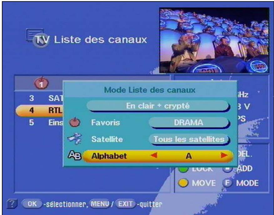 KATHREIN DVR UFD 554 - Recherche alphétique de chaînes - 1