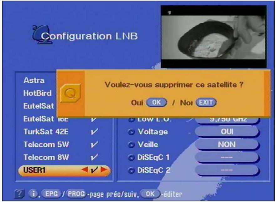 KATHREIN DVR UFD 554 - Supprimer un satellite - 1