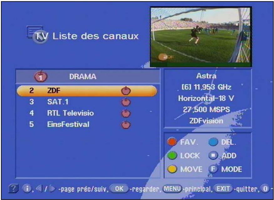 KATHREIN DVR UFD 554 - Chaines préférences - 10