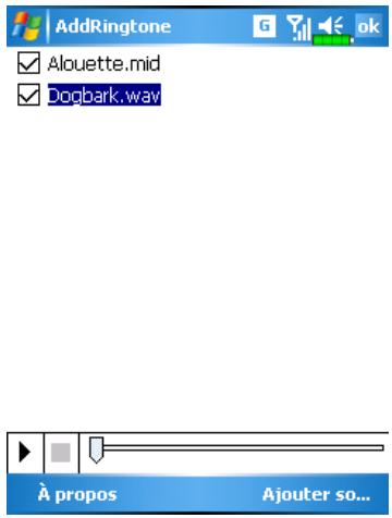 E-TEN M600 PLUS - Tapotecz sur, Programmes, Phone puis Add Ring Tone. - 1