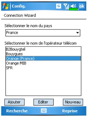 E-TEN M600 PLUS - Tapotecz sur Paramétres, l'onglet Connexions, puis Connessione guidata. - 1