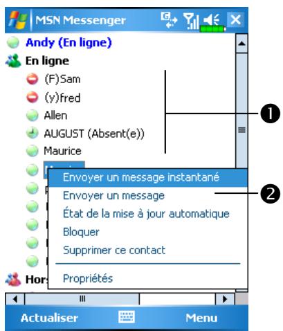 E-TEN G500 - Travailler avec vos Contacts - 1