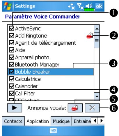 E-TEN M600+ - Page de configuration des applications - 1