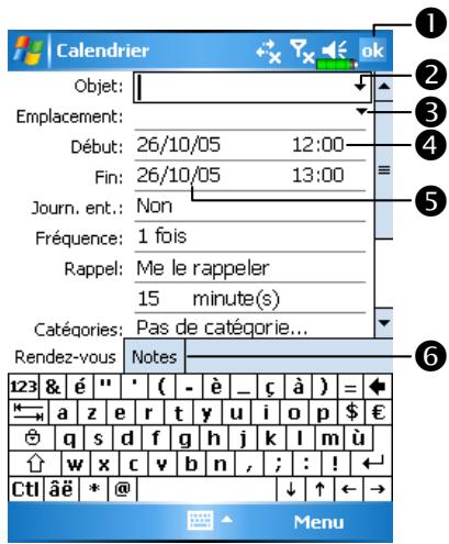 E-TEN M600+ - Créer un rendez-vous - 1