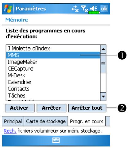E-TEN M600+ - Consulter l'état de la mémoire - 6