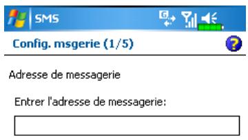 E-TEN M600+ - Configuration du serveur de messagerie électronique - 1