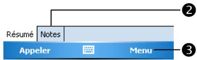 E-TEN M600+ - Utiliser l'écran résumé - 2