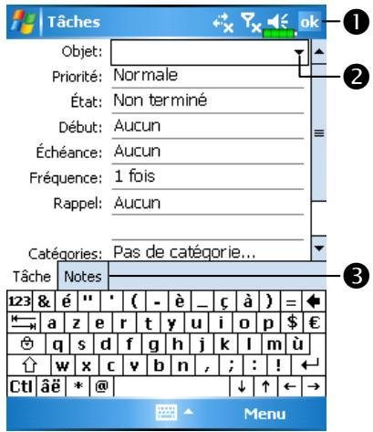 E-TEN M600+ - Créer une tâche - 1