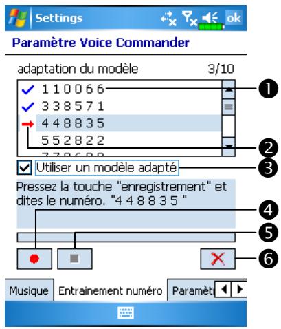 E-TEN M600+ - Page de paramétrages de l'exercice numérique - 1