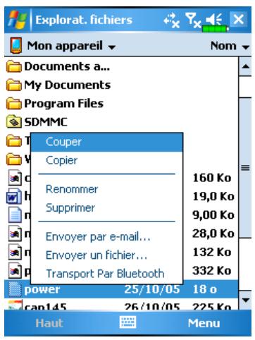 E-TEN M600+ - Rechercher la mémoire disponible - 2