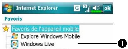 E-TEN M700 - Afficher les chaînes et les favoris de l'appareil mobile - 1