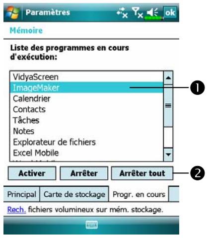 E-TEN M700 - Consulter l'état de la mémoire - 6