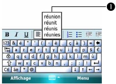 E-TEN M700 - Saisir du texte en utilisant le panneau de saisie - 3