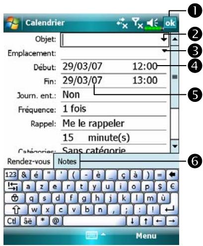 E-TEN M700 - Créer un rendez-vous - 1