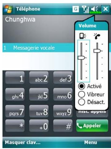 E-TEN M700 - Régler le volume du téléphone - 1
