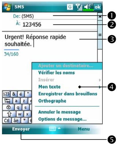 E-TEN M700 - Envoyer SMS - 1