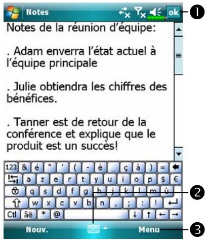 E-TEN M700 - Créer une note - 1
