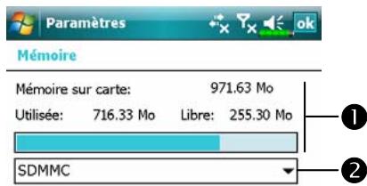 E-TEN M700 - Consulter l'état de la mémoire - 4