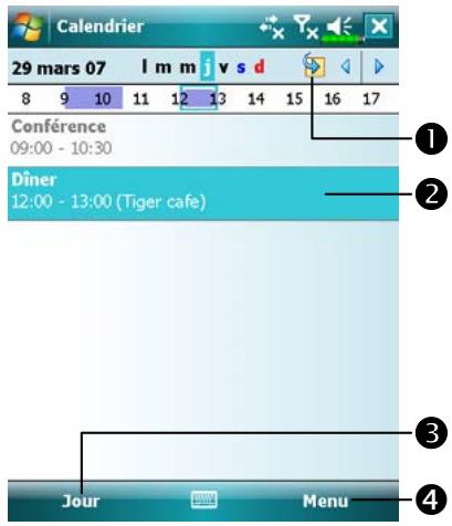 E-TEN M700 - Calendrier : planifier des rendez-vous et des réunions - 1
