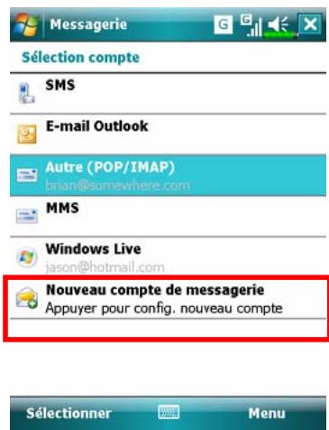 E-TEN M700 - Configuration du serveur de messagerie électronique - 1