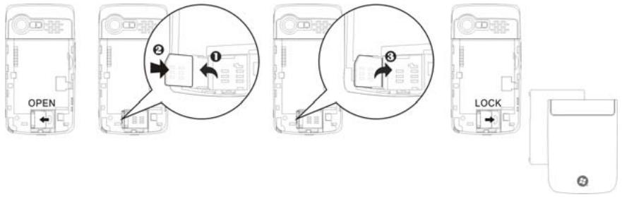 E-TEN X800 - Installer la carte SIM - 1