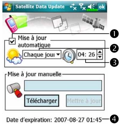 E-TEN X800 - Tapotec sur, Programmes, GPS puis sur Satellite Data Update. - 1