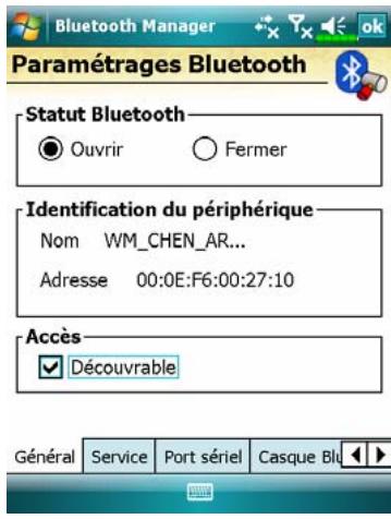 E-TEN X800 - Configuration de la Connexion Bluetooth - 1