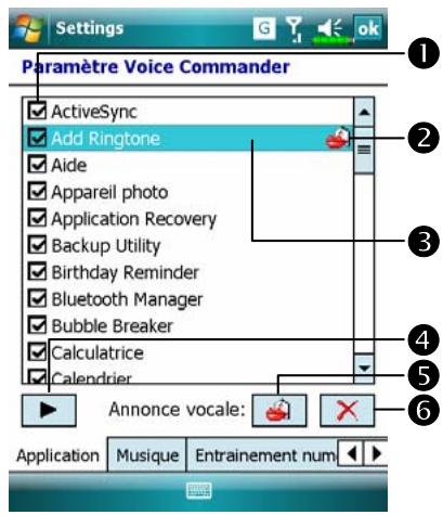 E-TEN X800 - Page de Configuration des Applications - 1