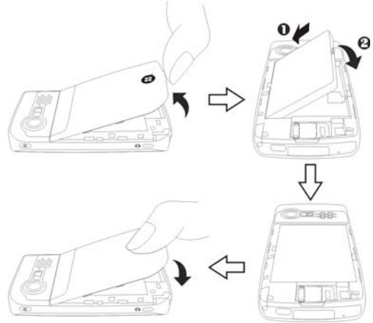 E-TEN X800 - Installer la Batterie - 1
