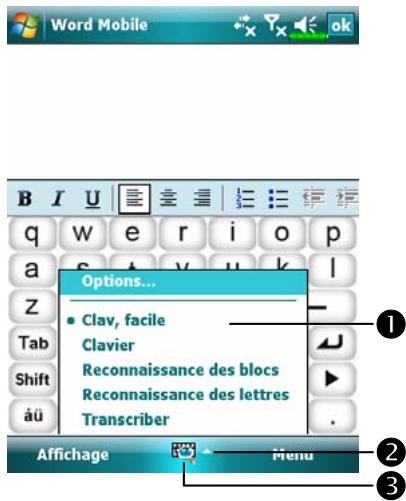 E-TEN X800 - Saisir du Texte en utilisant le Panneau de saisie - 1