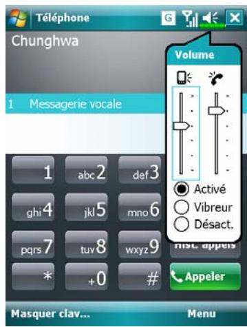E-TEN X800 - Régler le Volume du Téléphone - 1