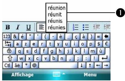 E-TEN X800 - Saisir du Texte en utilisant le Panneau de saisie - 3