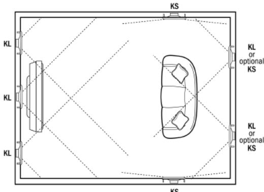 KLIPSCH THX ULTRA2 IN-WALL - Montage encastre des enceintes (voir les figures 1 et 2) - 1
