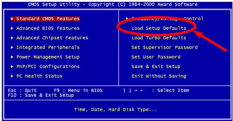 AOPEN AK33 - Load Setup Defaults - 1