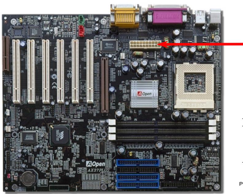 AOPEN AX37PRO - Connecteur l'alimentation ATX - 1