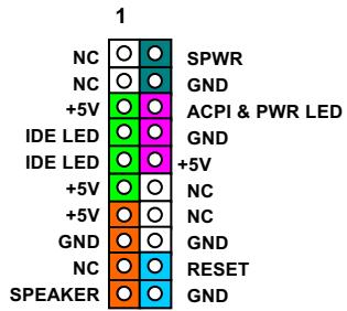 AOPEN AX37PRO - Connecteur Panneau Avant - 4