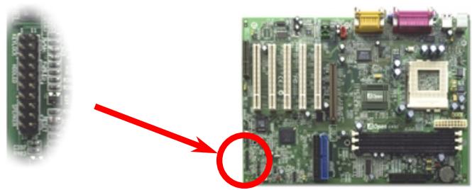 AOPEN AX3S - Connecteur panneau du front - 3