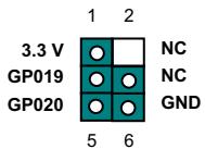 AOPEN AX3S - Connecteur GPIO (résolution générale i/o) (en option) - 1