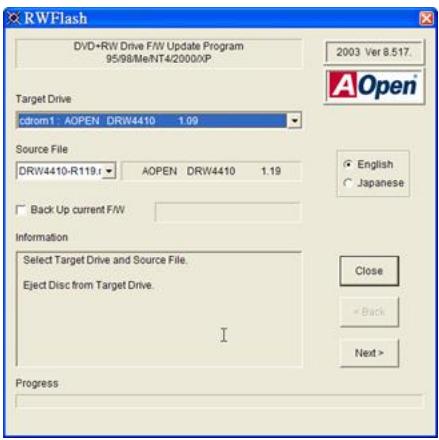 AOPEN DUW1616ARR - Installation de l'utilitaire Firmware Liveupdate - 5