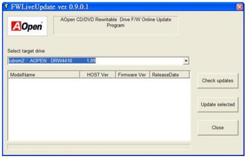 AOPEN DUW1616ARR - Installation de l'utilitaire Firmware Liveupdate - 1