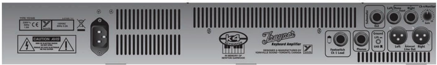 TRAYNOR YS1045 - Specifications - 2
