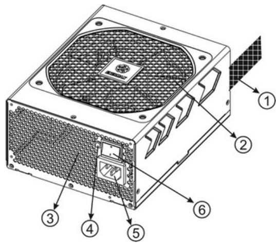 ENERMAX SGALAXY EVO EGX1050EWT - 部品名 - 1