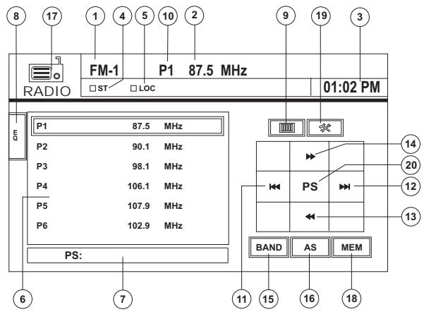JENSEN UV9 - Affichage tuner TFT - 1