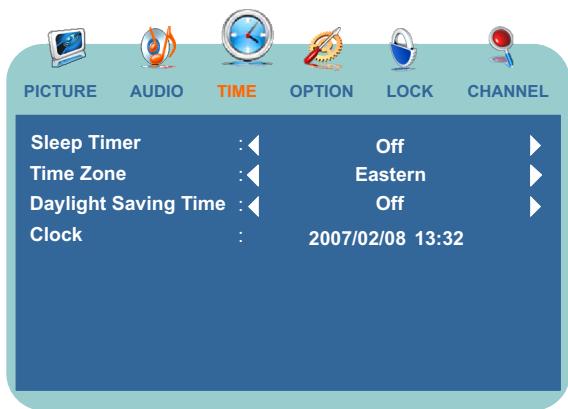 JENSEN VOYAGER JE1507 - Accessing the Time Menu - 3