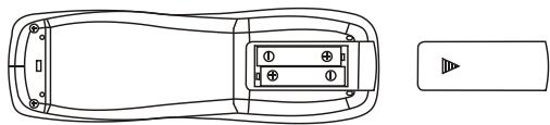 JENSEN VOYAGER JE1507 - Insert Batteries into the Remote Control - 1