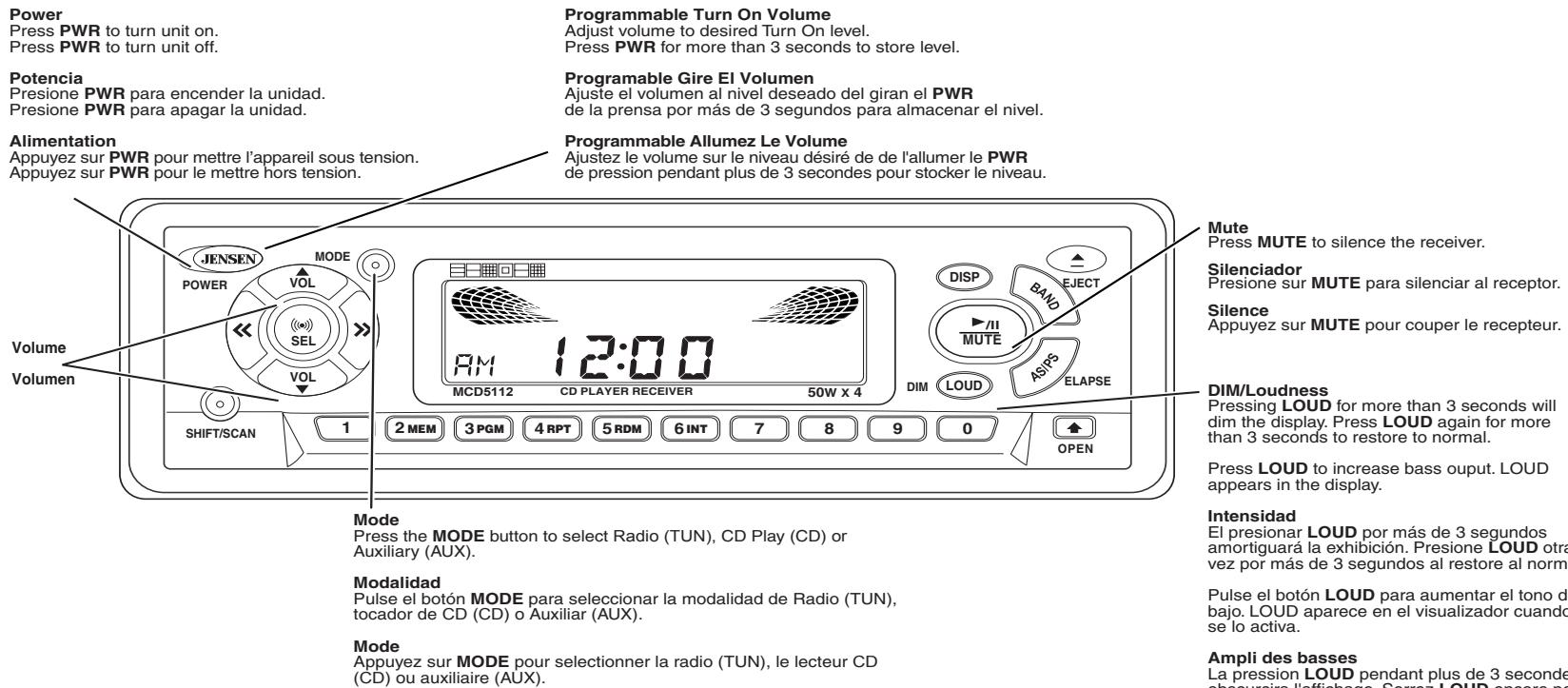 JENSEN VOYAGER MCD5112 - Operation / Operación / Fonctionnement Basic Operation / Operación.baidu / Fonctionnement de base - 1